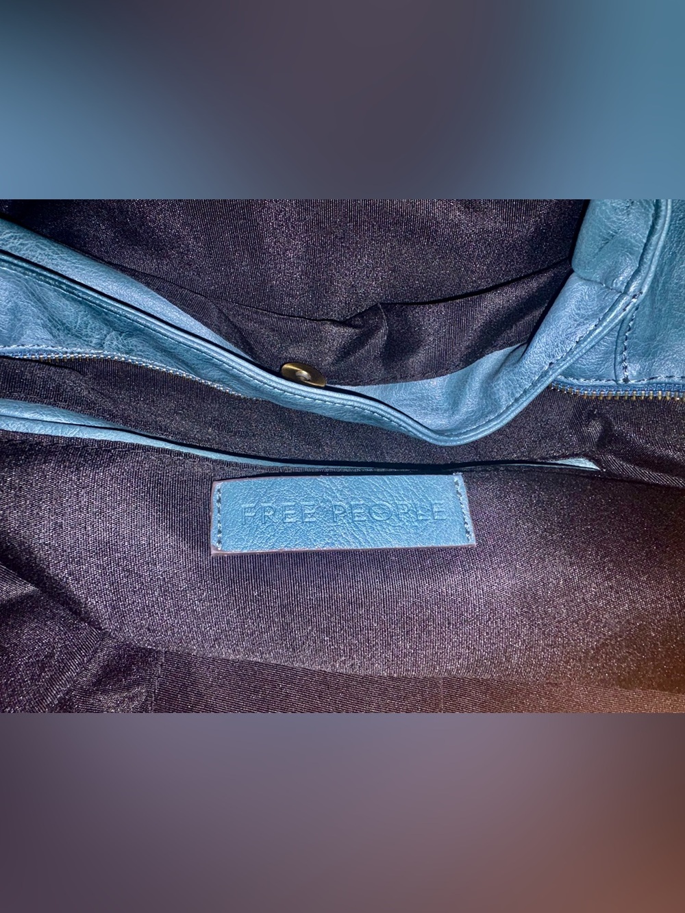 Teal Free People Oversized Bag - Picture 3 of 6